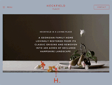 Tablet Screenshot of heckfieldplace.com